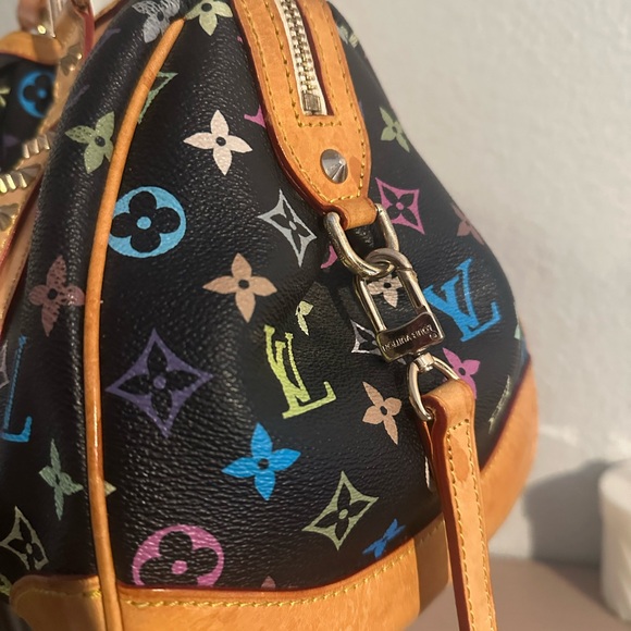 Louis Vuitton Black Multicolor Satchel with Tan Accents - Picture 3 of 8